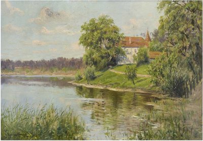 Lake View with Parsonage by Bruno Moras